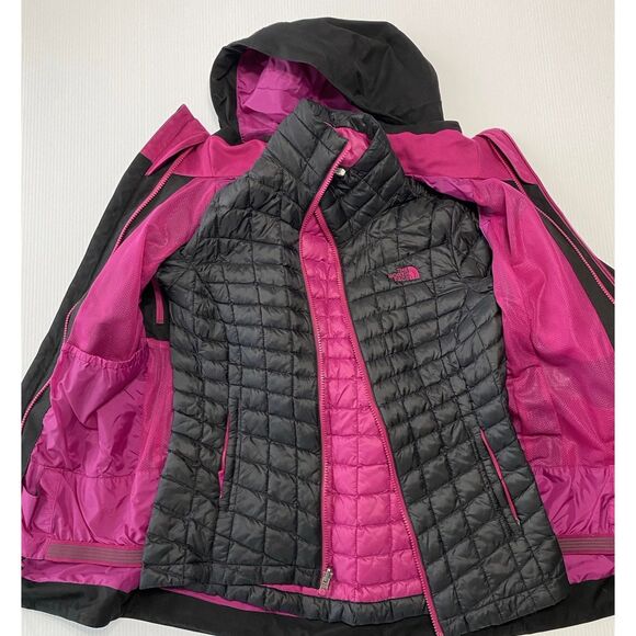 The North Face HyVent Women's Theroball Quilted Lined Jacket Size SP Black/Pink - Picture 4 of 16